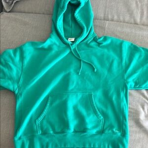 Aritzia TNA Sweatfleece Hoodie in Teal